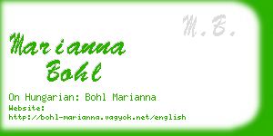 marianna bohl business card